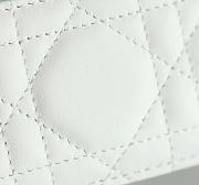 Fortok Dior Cannage Lambskin Lady Dior Freesia Card Holder Light Blue/ White 10.5x8x0.5cm - 2