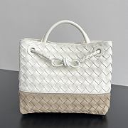 Fortok Bottega Veneta Small Andiamo Bag Two-tone White/Beige 25x20x10cm - 1