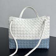 Fortok Bottega Veneta Small Andiamo Bag Two-tone White/Blue 32x25x11cm  - 5