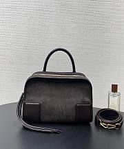 Fortok Loewe Small Amazona 180 Bag Suede and Leather Chocolate Brown 24✕18.5*10cm - 6
