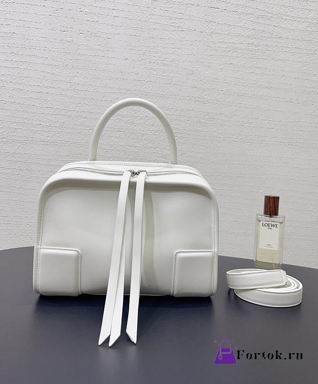 Fortok Loewe Small Amazona 180 Bag Leather White 24✕18.5*10cm - 1