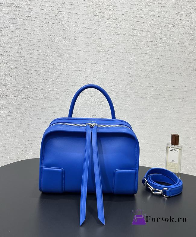 Fortok Loewe Small Amazona 180 Bag Leather Blue 24✕18.5*10cm - 1