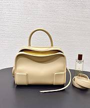 Fortok Loewe Small Amazona 180 Bag Leather Light Beige 24✕18.5*10cm - 5