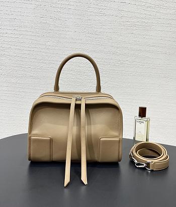 Fortok Loewe Small Amazona 180 Bag Leather Taupe 24✕18.5*10cm
