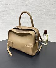 Fortok Loewe Small Amazona 180 Bag Leather Taupe 24✕18.5*10cm - 4