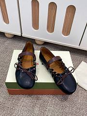 Fortok Marni Leather Mary Jane Soft Ballerinas Black - 4