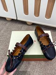 Fortok Marni Leather Mary Jane Soft Ballerinas Black - 3