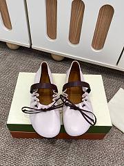 Fortok Marni Leather Mary Jane Soft Ballerinas White - 1