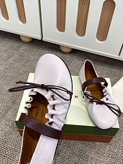 Fortok Marni Leather Mary Jane Soft Ballerinas White - 6