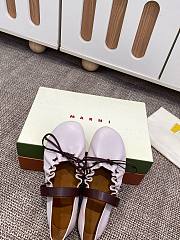 Fortok Marni Leather Mary Jane Soft Ballerinas White - 2