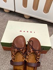 Fortok Marni Leather Mary Jane Soft Ballerinas Brown - 6