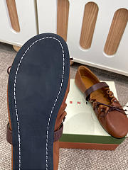 Fortok Marni Leather Mary Jane Soft Ballerinas Brown - 5
