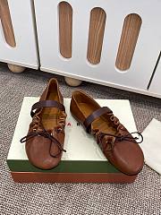 Fortok Marni Leather Mary Jane Soft Ballerinas Brown - 2
