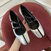 Fortok Hermès Lilia Ballet Flats Metallic Silver  - 4