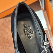 Fortok Hermès Lilia Ballet Flats Black Suede - 4