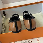 Fortok Hermès Lilia Ballet Flats Brown - 3