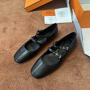 Fortok Hermès Lilia Ballet Flats Black  - 1