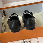 Fortok Hermès Lilia Ballet Flats Black  - 4