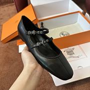 Fortok Hermès Lilia Ballet Flats Black  - 3
