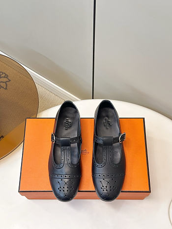 Fortok Hermès Nectar Ballet Flat Black