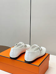 Fortok Hermès Nectar Ballet Flat White - 6