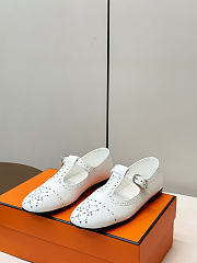 Fortok Hermès Nectar Ballet Flat White - 2