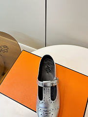 Fortok Hermès Nectar Ballet Flat Silver - 3