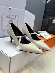 Fortok Hermès Kiara Pump Light Grey 6cm - 4