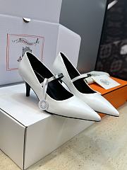 Fortok Hermès Kiara Pump White 6cm - 6