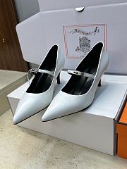 Fortok Hermès Kiara Pump White 6cm - 2