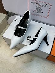 Fortok Hermès Kiara Pump White 6cm - 3