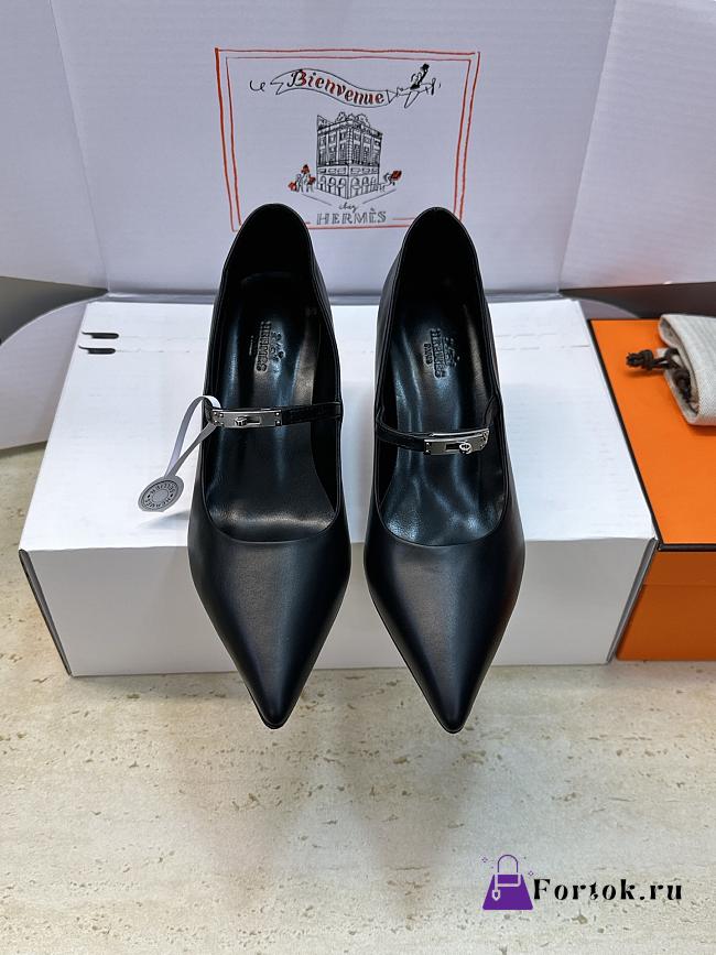 Fortok Hermès Kiara Pump Black 6cm - 1