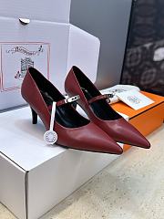 Fortok Hermès Kiara Pump Burgundy 6cm - 5