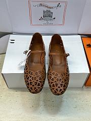Fortok Hermès Meli Ballet Flats Brown - 1