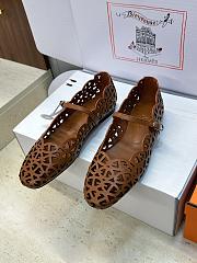 Fortok Hermès Meli Ballet Flats Brown - 3
