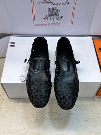 Fortok Hermès Meli Ballet Flats Black