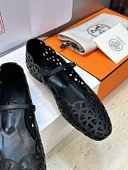 Fortok Hermès Meli Ballet Flats Black - 5