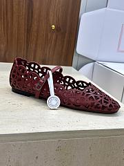 Fortok Hermès Meli Ballet Flats Burgundy - 5