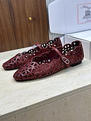 Fortok Hermès Meli Ballet Flats Burgundy - 3
