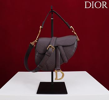 Fortok Dior Mini Saddle Bag Burgundy 19.5x16x6.5cm