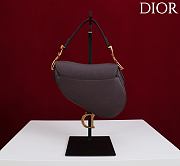 Fortok Dior Mini Saddle Bag Burgundy 19.5x16x6.5cm - 5