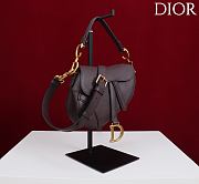 Fortok Dior Mini Saddle Bag Burgundy 19.5x16x6.5cm - 4