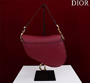 Fortok Dior Saddle Bag with Strap Red 25.5*20*6.5cm - 2
