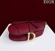 Fortok Dior Saddle Bag with Strap Red 25.5*20*6.5cm - 3