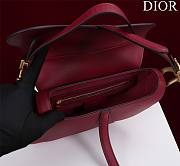 Fortok Dior Saddle Bag with Strap Red 25.5*20*6.5cm - 5