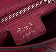 Fortok Dior Saddle Bag with Strap Red 25.5*20*6.5cm - 6