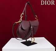 Fortok Dior Saddle Bag with Strap Cherry Red 25.5*20*6.5cm - 6