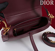 Fortok Dior Saddle Bag with Strap Cherry Red 25.5*20*6.5cm - 3