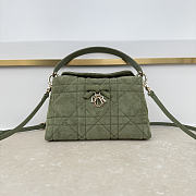 Fortok Dior Adiorable Top Handle Mini Bag Green Suede-Effect Calfskin 22.5 x 13 x 9cm - 1
