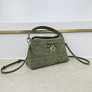Fortok Dior Adiorable Top Handle Mini Bag Green Suede-Effect Calfskin 22.5 x 13 x 9cm - 5
